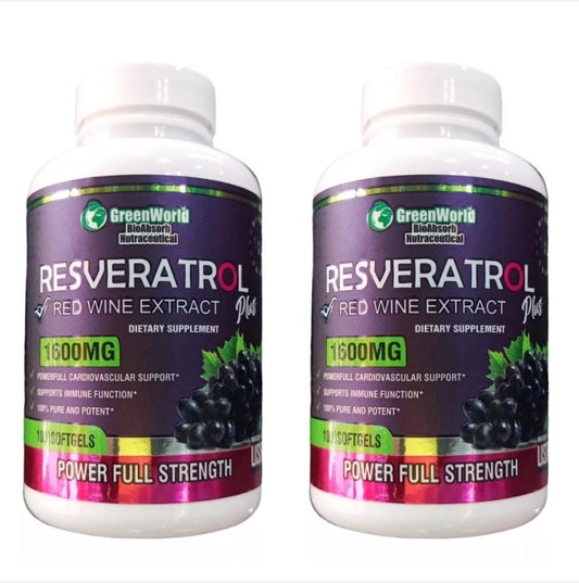 Resveratrol  x 100 sofgels X 2 UNIDADES